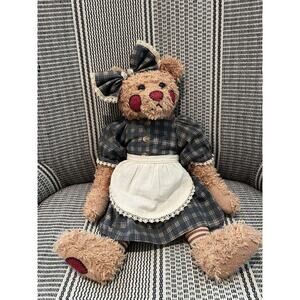 VTG Ashton Drake MUFFIN Antique Country Teddy Bear Plush by Donna Bobby Signed